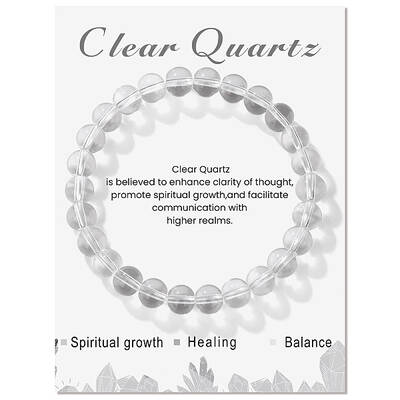 Natural Quartz Crystal Beaded Stretch Bracelets