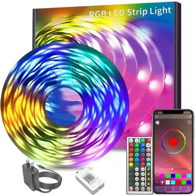100ft Led Strip Lights RGB Music Sync Color Changing,Bluetooth Led Lights with Smart App Control Remote,Led Lights for Bedroo...