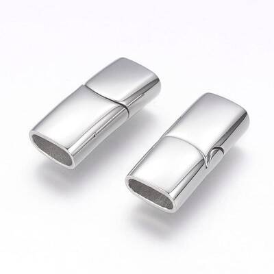 Tarnish Resistant 304 Stainless Steel Magnetic Clasps with Glue-in Ends