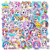 Cartoon Unicorn Series Sticker, 50pcs Waterproof Sticker Pack for Wall Water Bottle Skateboard Helmet Car Bike Luggage Laptop...
