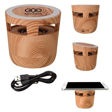 13 Promotional Woodgrain Wireless Charging Pad And Speaker - Qi ...