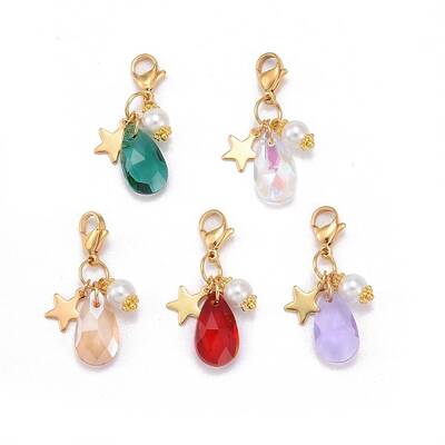 Faceted Teardrop Glass Pendants