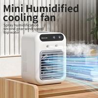 Portable Air Conditioner, 2-Speed Cooling, 500ml Water Tank with 1800mAh Battery For 10 Hours Chill, Instant Cooling for Home...