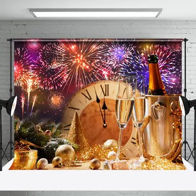 Aperturee Sparkling New Years Eve Celebration Shiny Holiday Backdrop - Aperturee