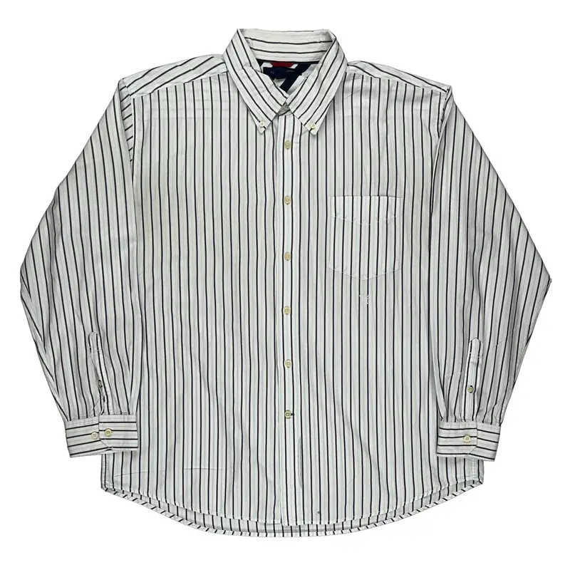 Tommy Hilfiger Striped Shirt - XL White Cotton