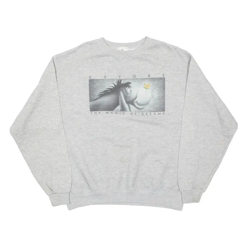 DISNEY Eeyore Womens Sweatshirt Grey L
