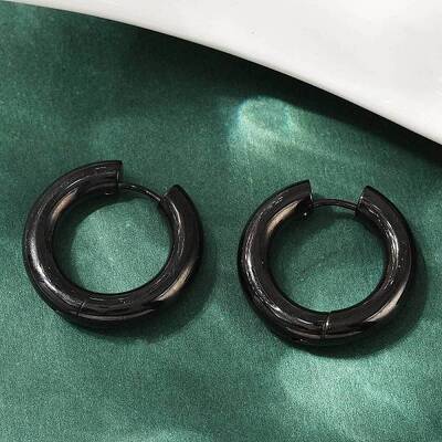 202 Stainless Steel Polishing Hoop Earrings