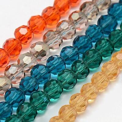 Eco-Friendly Glass Round Beads Strands
