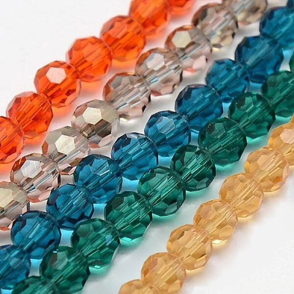 Eco-Friendly Glass Round Beads Strands