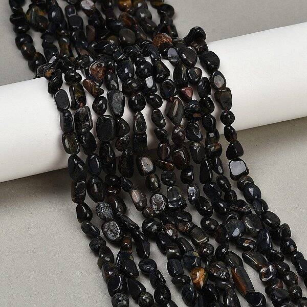 Dyed Natural Blue Tiger Eye Beads Strands