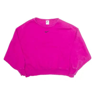 NIKE Cropped Womens Sweatshirt Pink L