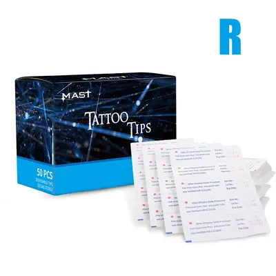 50Pcs Disposable Mast Tattoo Tips Nozzle Tube RT