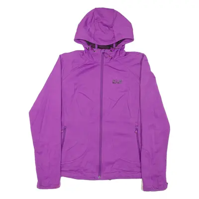 JACK WOLFSKIN Womens Rain Jacket Purple Hooded UK 16