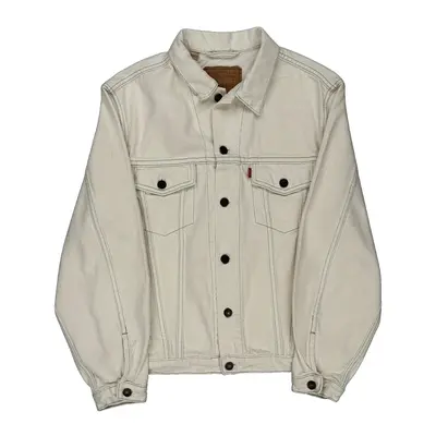 Levis Denim Jacket - Medium White Cotton