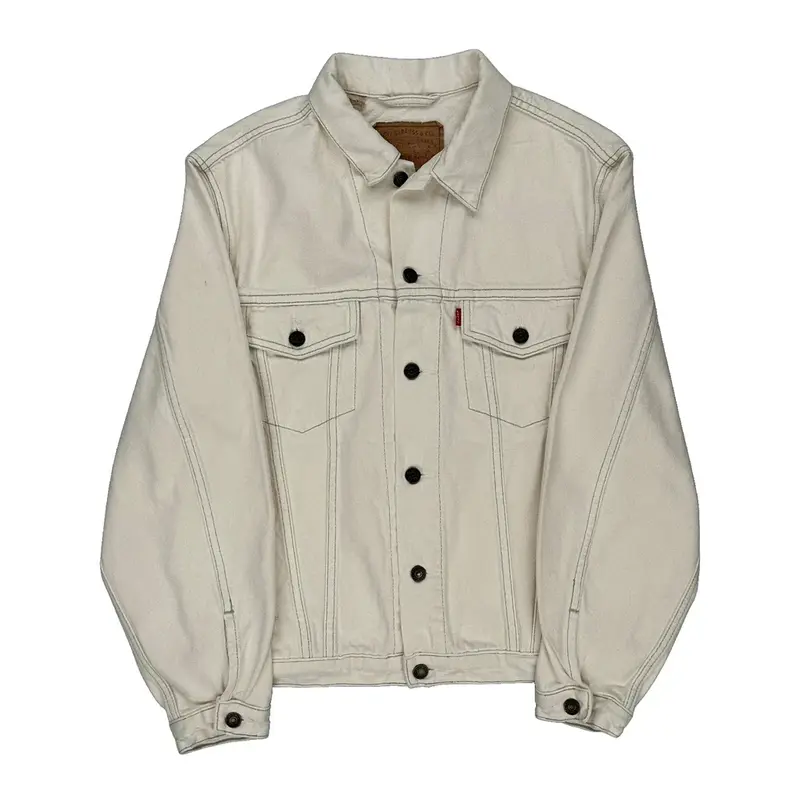 Levis Denim Jacket - Medium White Cotton