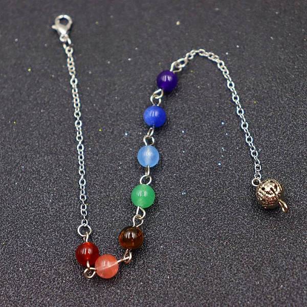Natural Gemstone Dowsing Pendulums Chains
