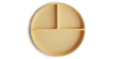 Mushie Silicone Suction Plate Split with Suction Cup Daffodil