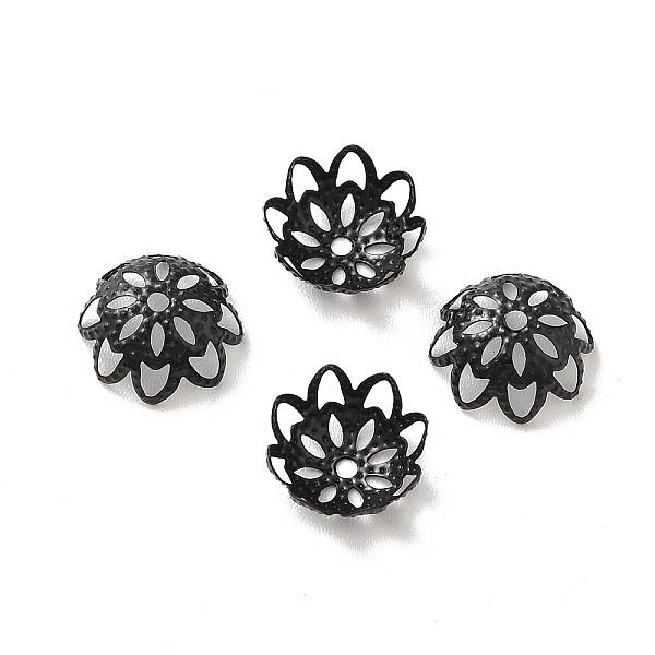 304 Stainless Steel Flower Fancy Bead Caps