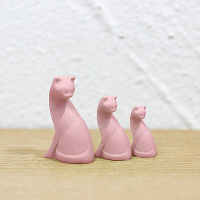 3 Sizes Resin Cat Miniature Ornaments