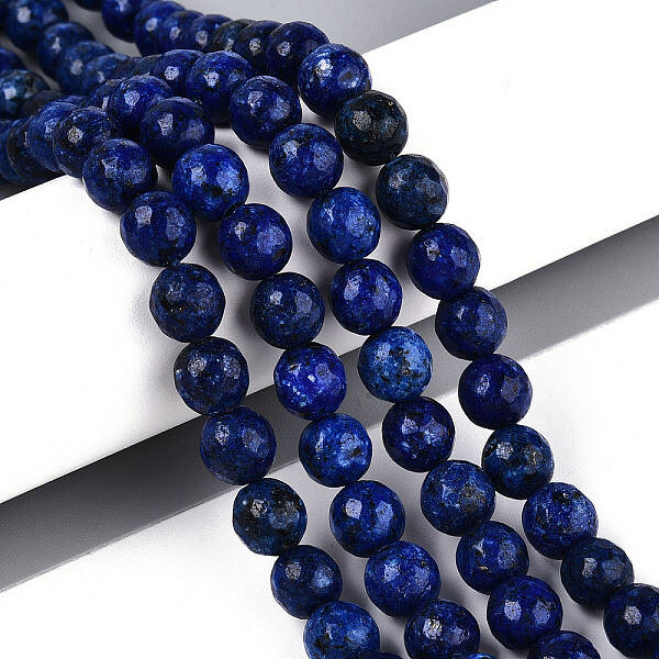 Dyed Natural White Jade Beads Strands