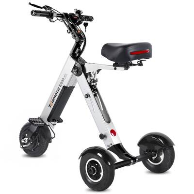 TopMate ES33 Powered Mobility Scooter 3 Wheels Foldable Trike with Seat for Adults, Lightweight Electric Scooter with Removab...