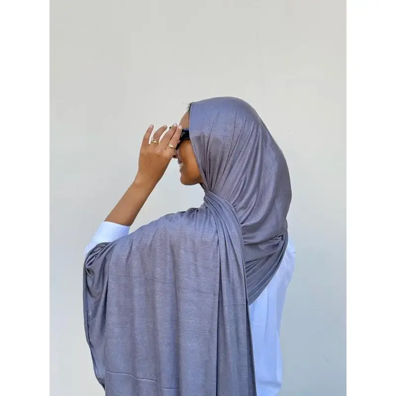Luxury Jersey Hijab - Stone Gray