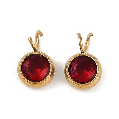 Ion Plating(IP) 304 Stainless Steel Micro Pave Cubic Zirconia Charms
