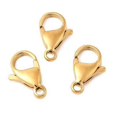 Ion Plating(IP) 304 Stainless Steel Lobster Claw Clasps