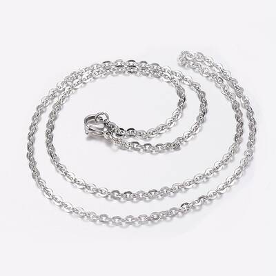 Non-Tarnish 304 Stainless Steel Cable Chain Necklaces