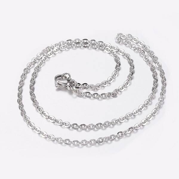 Non-Tarnish 304 Stainless Steel Cable Chain Necklaces