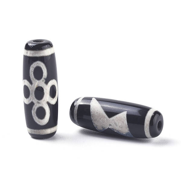 Tibetan Style Lightning & 5-Eye dZi Beads