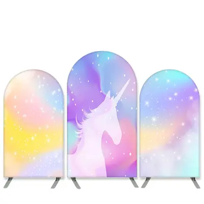 Aperturee Unicorn Theme Glitter Dream Pink Birthday Arch Backdrop Kit | Custom Arched Wall Covers | Custom Arched Covers | We...