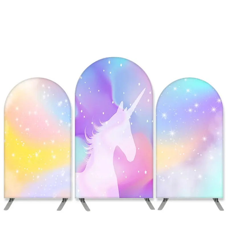 Aperturee Unicorn Theme Glitter Dream Pink Birthday Arch Backdrop Kit | Custom Arched Wall Covers | Custom Arched Covers | We...