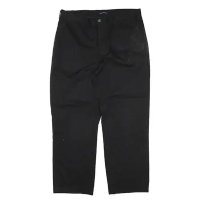 NAUTICA Chino Trousers Black Relaxed Straight Mens W36 L30