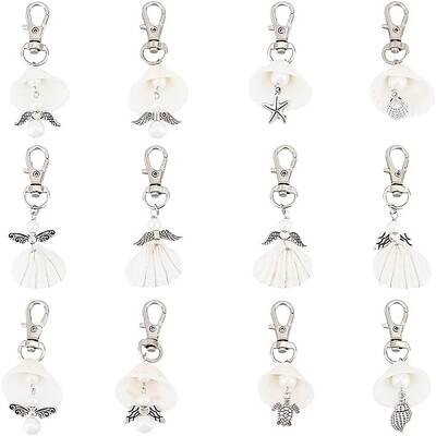 Angel Acrylic & Glass Pearl & Shell Pendant Decorations