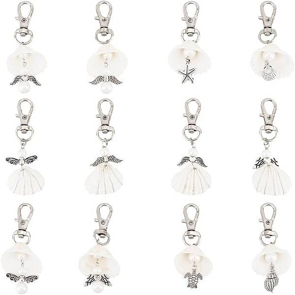 Angel Acrylic & Glass Pearl & Shell Pendant Decorations