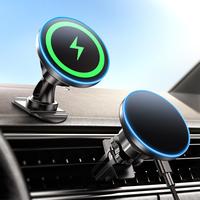 Magnetic Car Phone Holder, 1 Count 15W Magnetic Wireless Car Charger, Car Air Vent Phone Holder for iPhone 15 14 13 12 Seri...