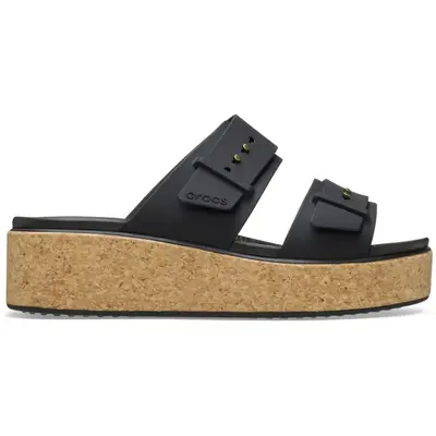 Crocs Women's Brooklyn Cork Buckle Wedges Platform Sandals