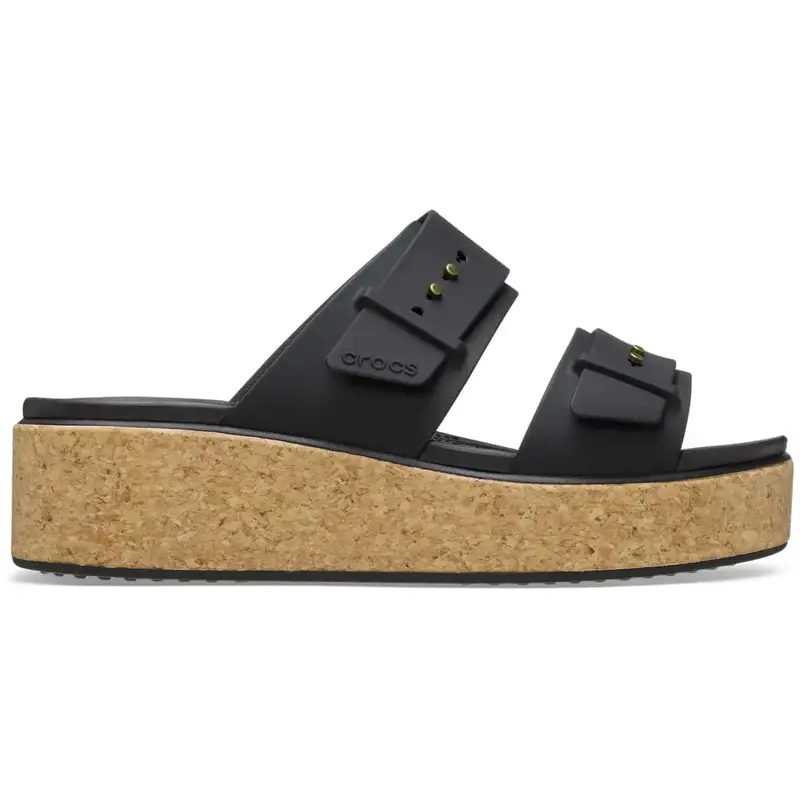 Crocs Women's Brooklyn Cork Buckle Wedges Platform Sandals