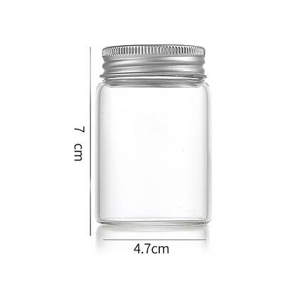 Column Glass Screw Top Bead Storage Tubes