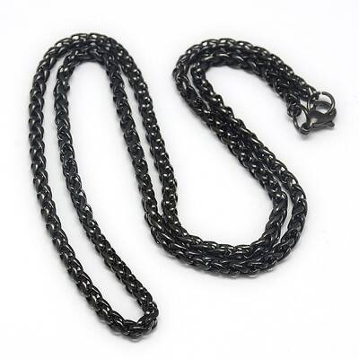 Trendy Men's 201 Stainless Steel Wheat Chain Necklaces