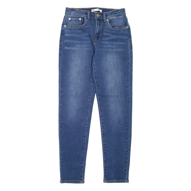 LEVI'S Mini Mom Girls Jeans Blue Regular Tapered Stone Wash W25 L27