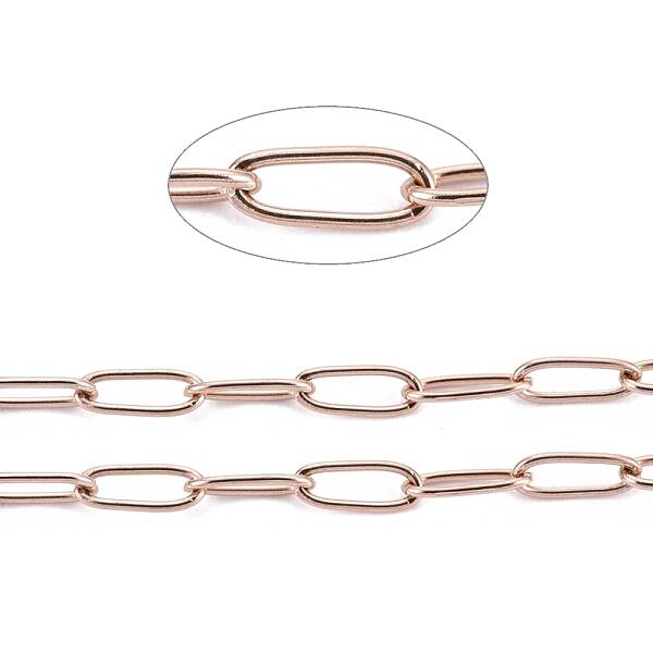 Ion Plating(IP) 304 Stainless Steel Paperclip Chains