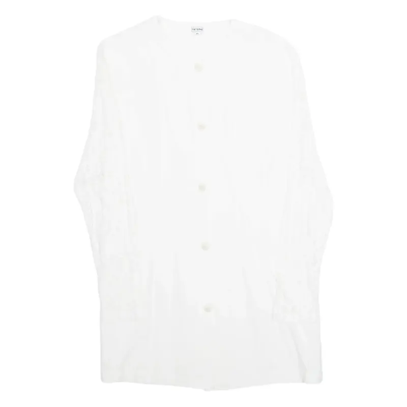 SKYLINE Womens Blouse White Long Sleeve M