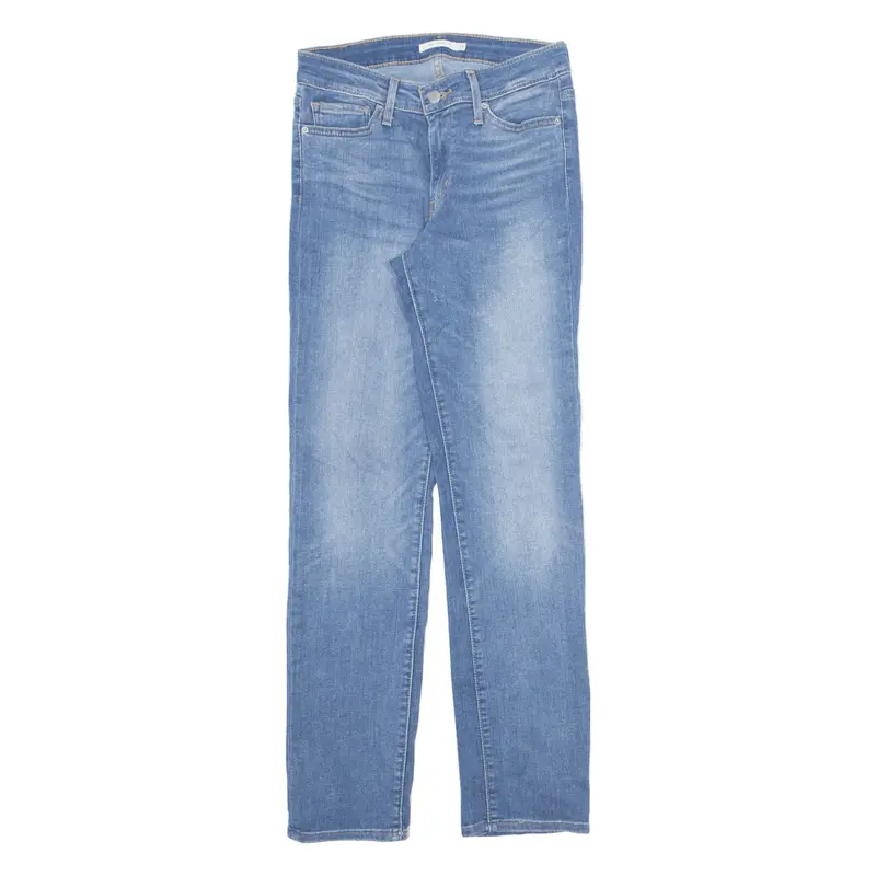 LEVI'S 721 Jeans Blue Denim Slim Straight Stone Wash Womens W27 L30