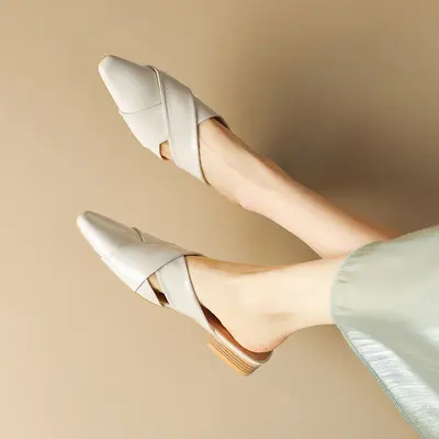 CHIKO Lysann Square Toe Block Heels Clogs/Mules Shoes