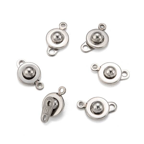 Tarnish Resistant 201 Stainless Steel Snap Clasps