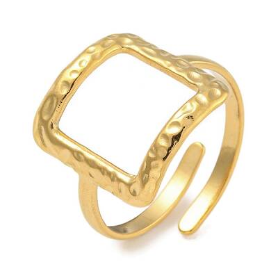 304 Stainless Steel Adjustable Ring for Women