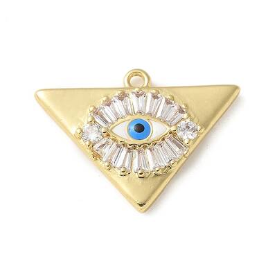 Rack Plating Brass Micro Pave Cubic Zirconia Enamel Pendants