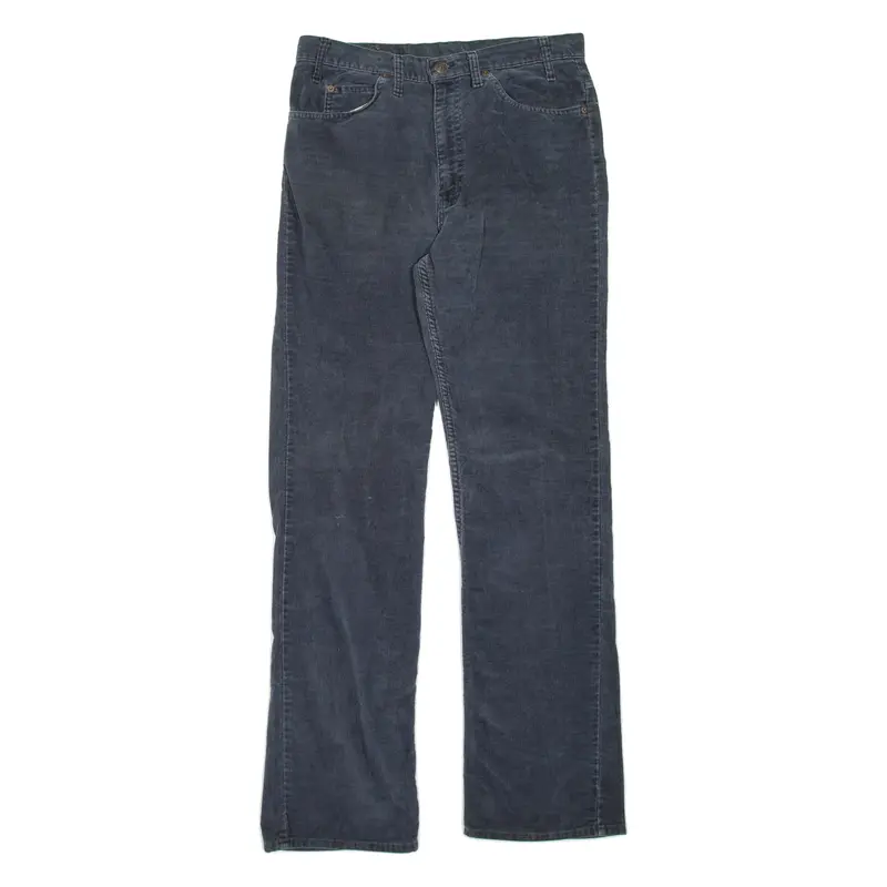 LEVI'S Womens Corduroy Trousers Grey Regular Bootcut W34 L34